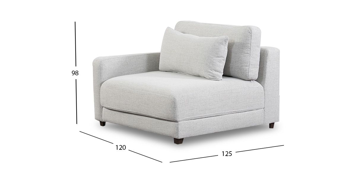 Sillón Brazo Izquierdo Eland CL Gris