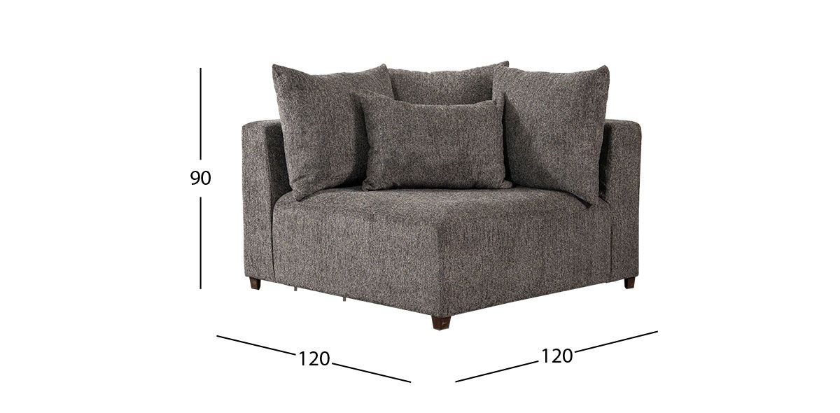 Sillón Esquinero Molarin CL Gris Oscuro