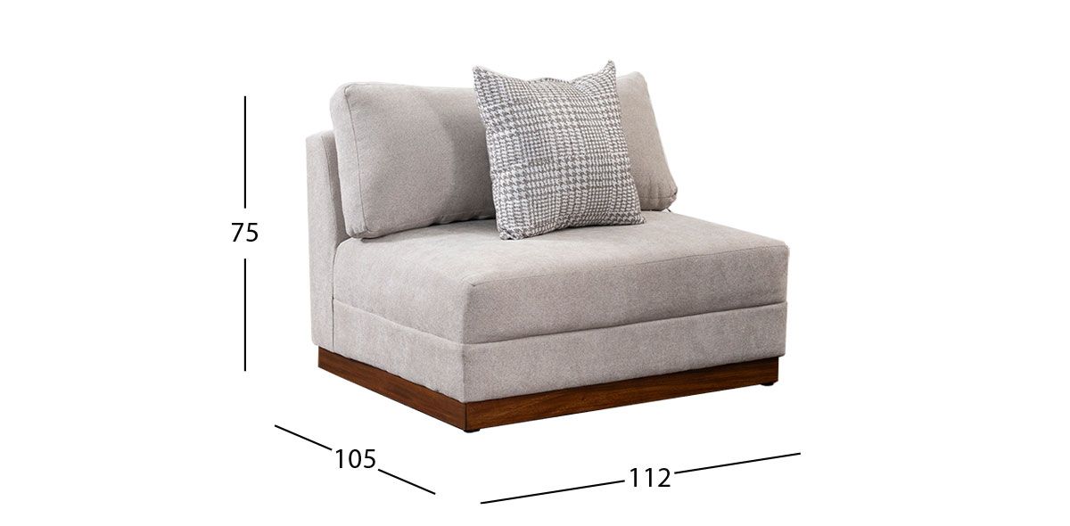 Sillón Sin Brazo Alice Café