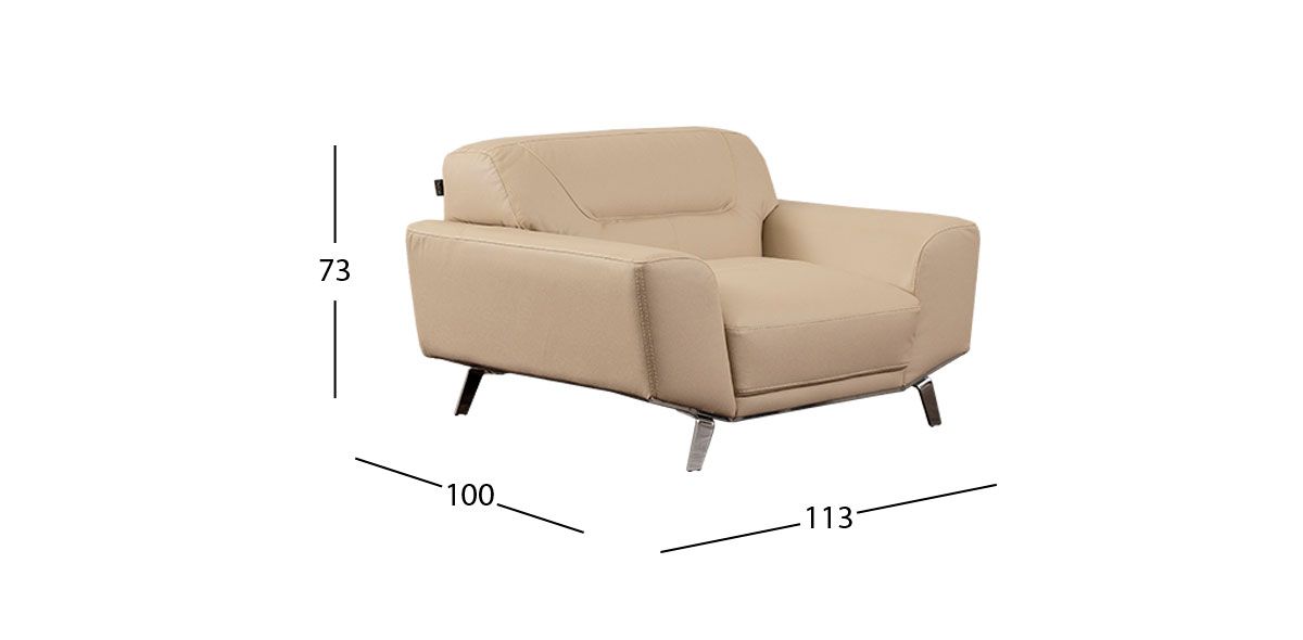 Sillón Piel Ameno CL Beige (Boal)