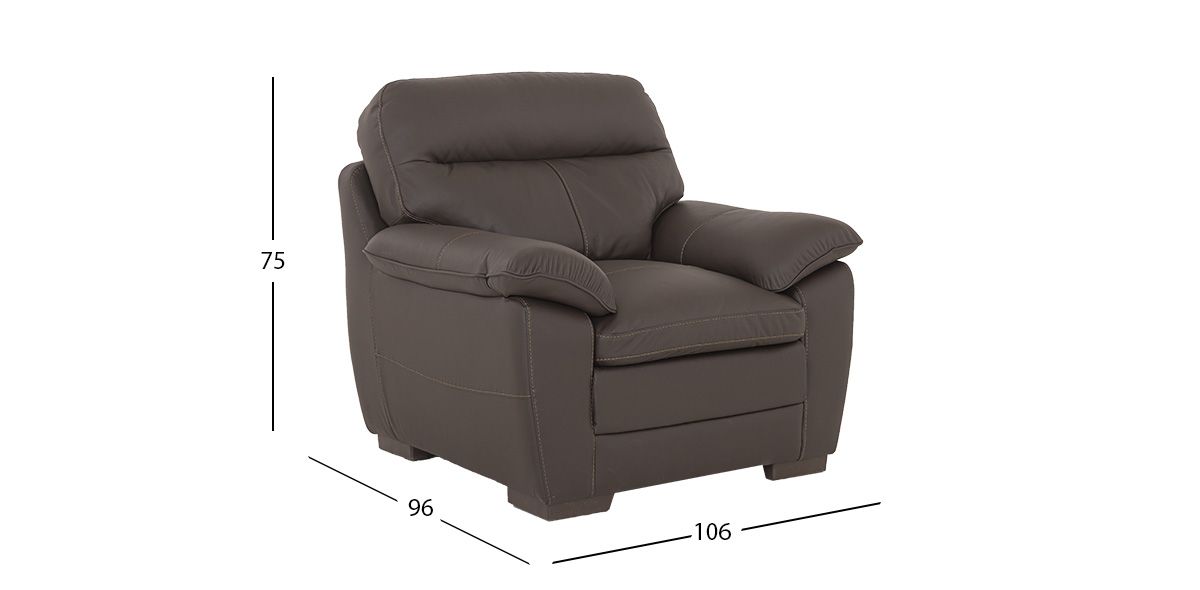 Sillón Piel Match Angels Chocolate  (Boal)