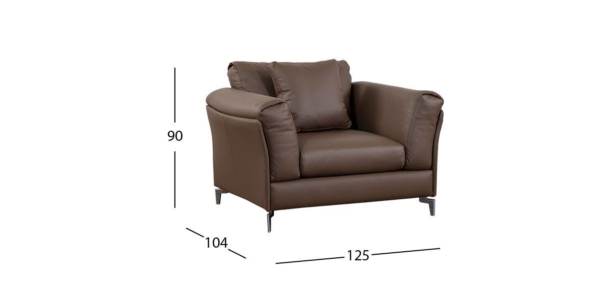 Sillón Piel Kenai CL Café (Boal)