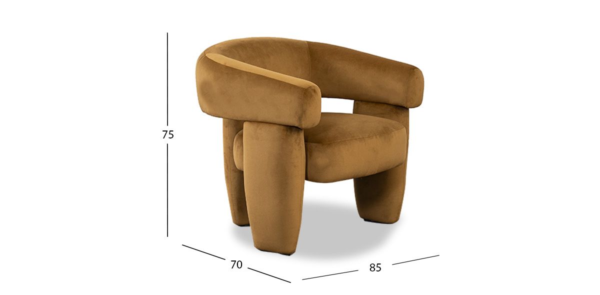 Sillón Velvetta Amarillo