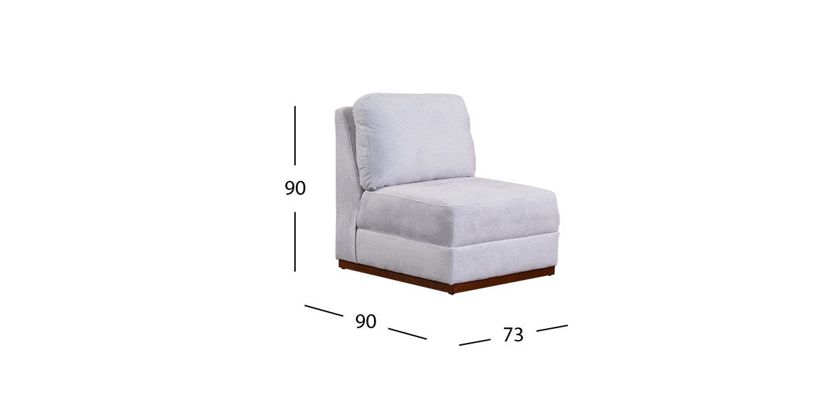Sillón Sin Brazos Tifany Plus Blanco