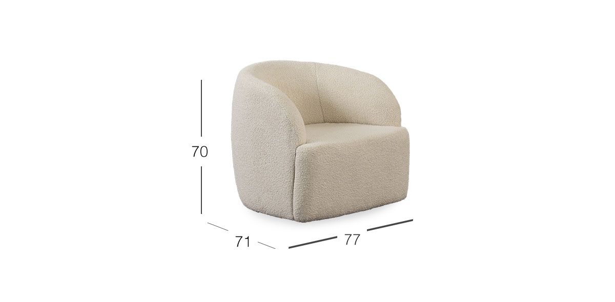 Sillón Giratorio Paris Beige