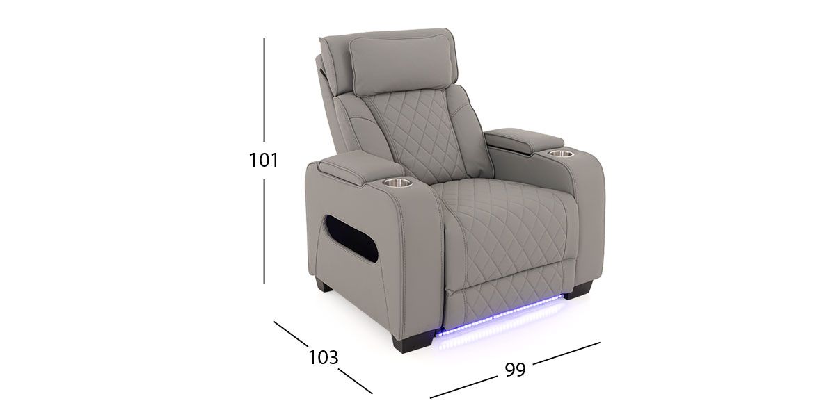 Sillón Reclinable Eléctrico Jetour Gris Claro