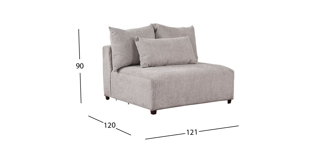 Sillón Sin Brazos Molarin CL Gris