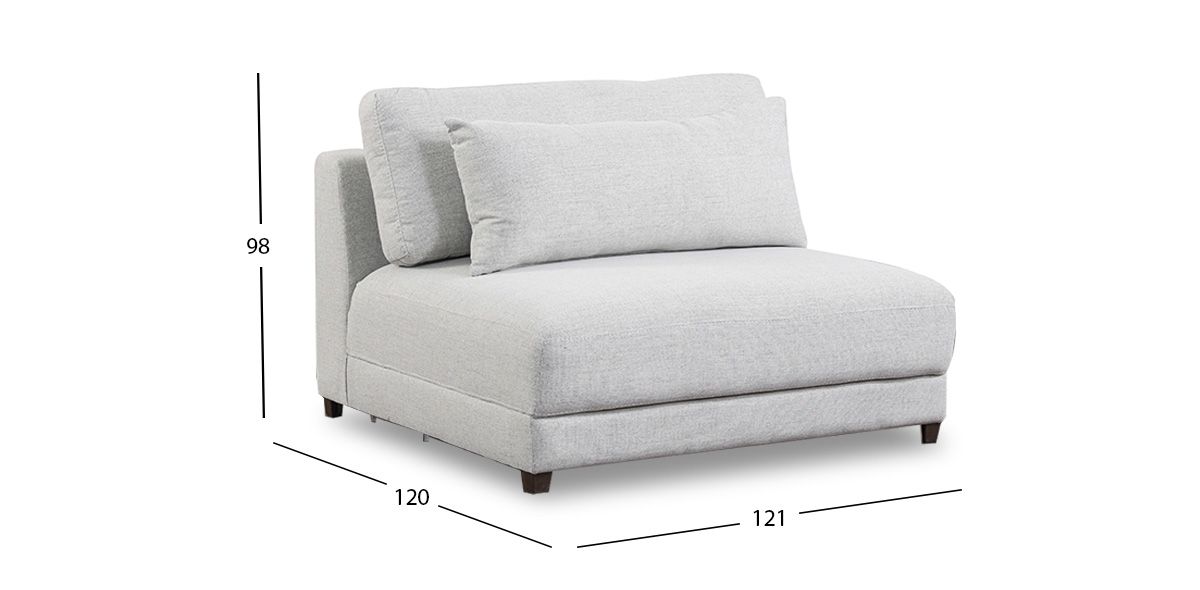 Sillón Sin Brazo Eland CL Gris