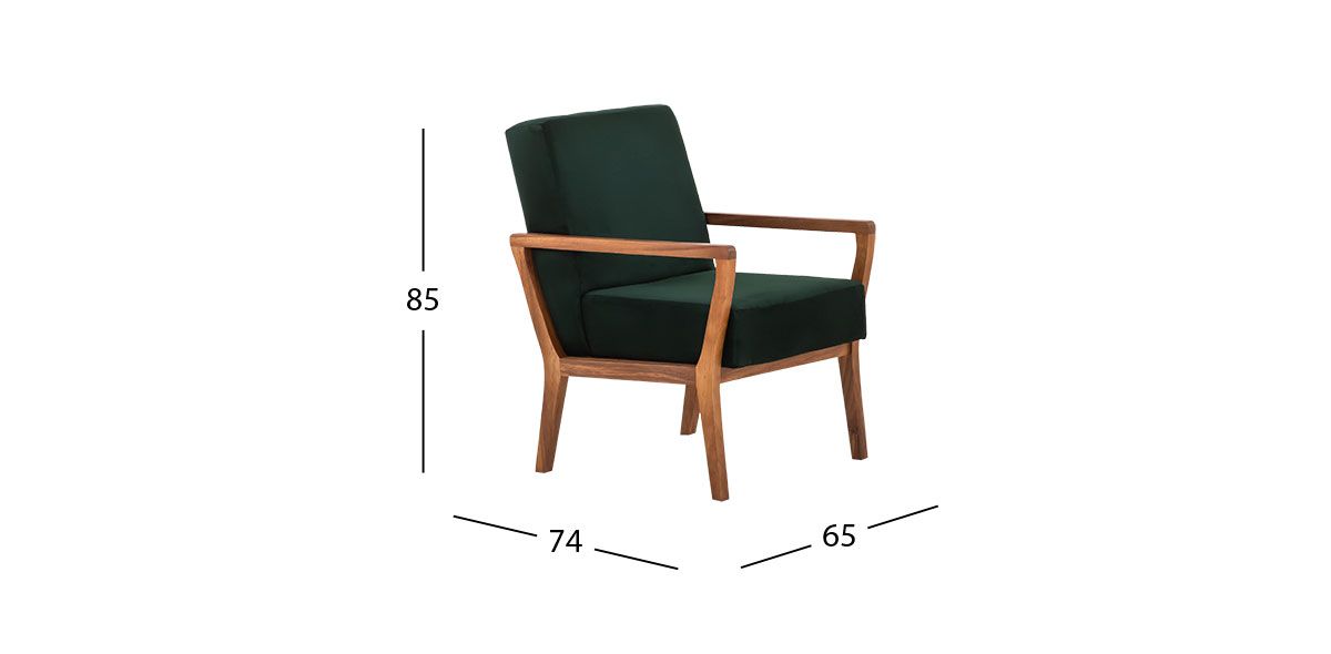 Sillón Ocasional  Parota Donovan Verde Esmeralda 
