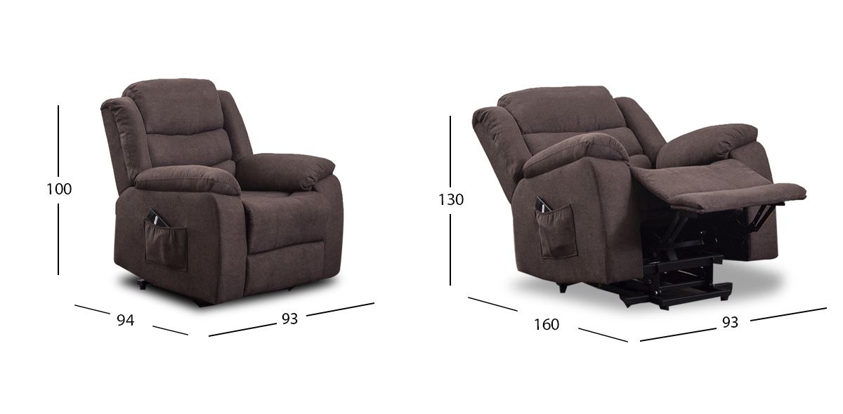 Sillón Reclinable Eléctrico Aruba Café