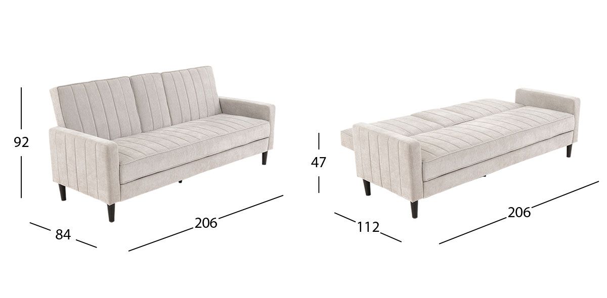 Sofá Cama Con Consola Lumo Gris