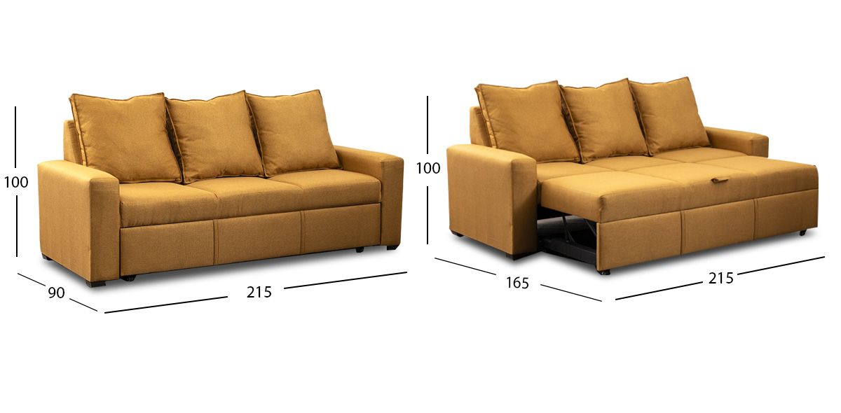 Sofá Cama Toronto Mostaza