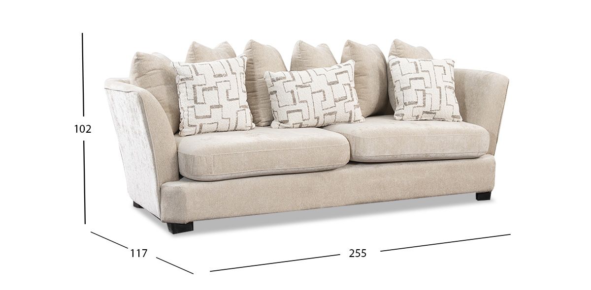 Sofá 3 Plazas Opulent Beige