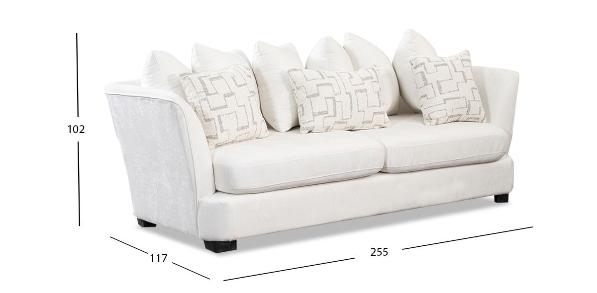 Sofá 3 Plazas Opulent Blanco