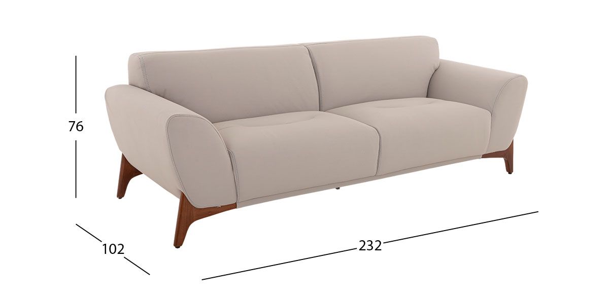 Sofá 3 Plazas Arello Gris (Boal)