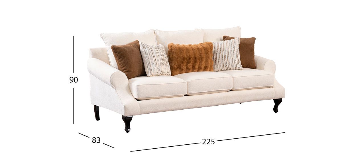 Sofá 3 Plazas James Beige