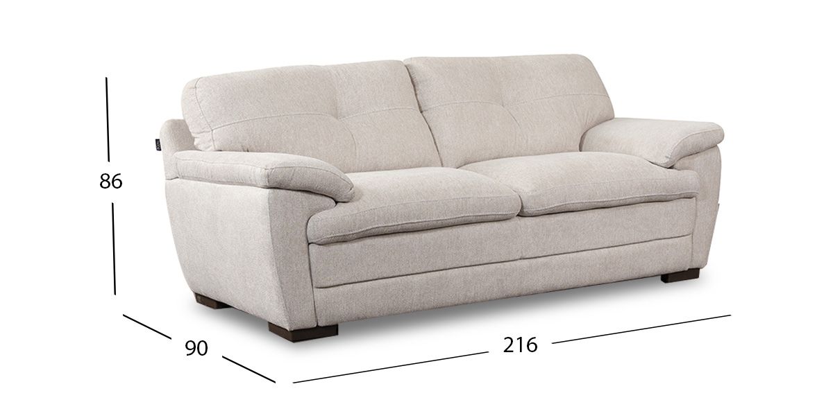 Sofá 3 Plazas Jerry Promo Beige (Boal)