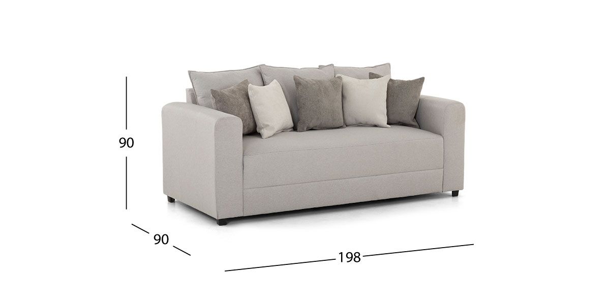 Sofá 3 Plazas Kyros Gris