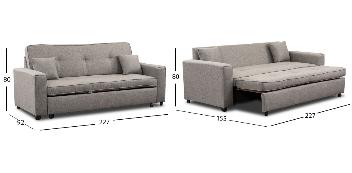 Sofá Cama Gales PL Gris Charcoal 