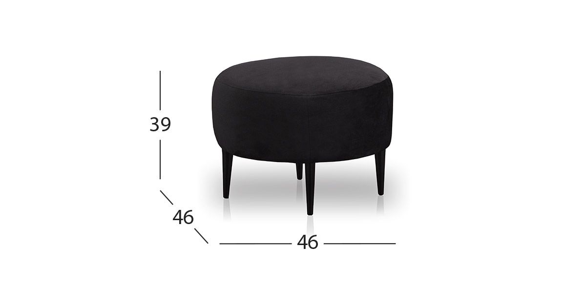 Taburete Bellavue Negro Chico