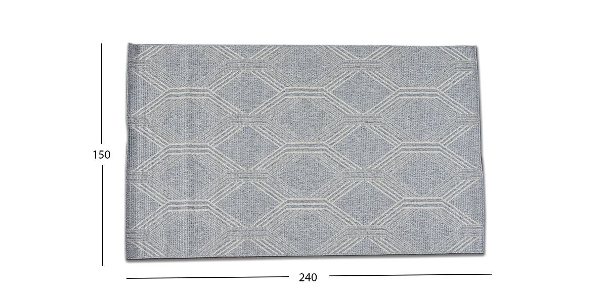 Tapete Decorativo 240 X 150 Cm Niza 2006R Azul