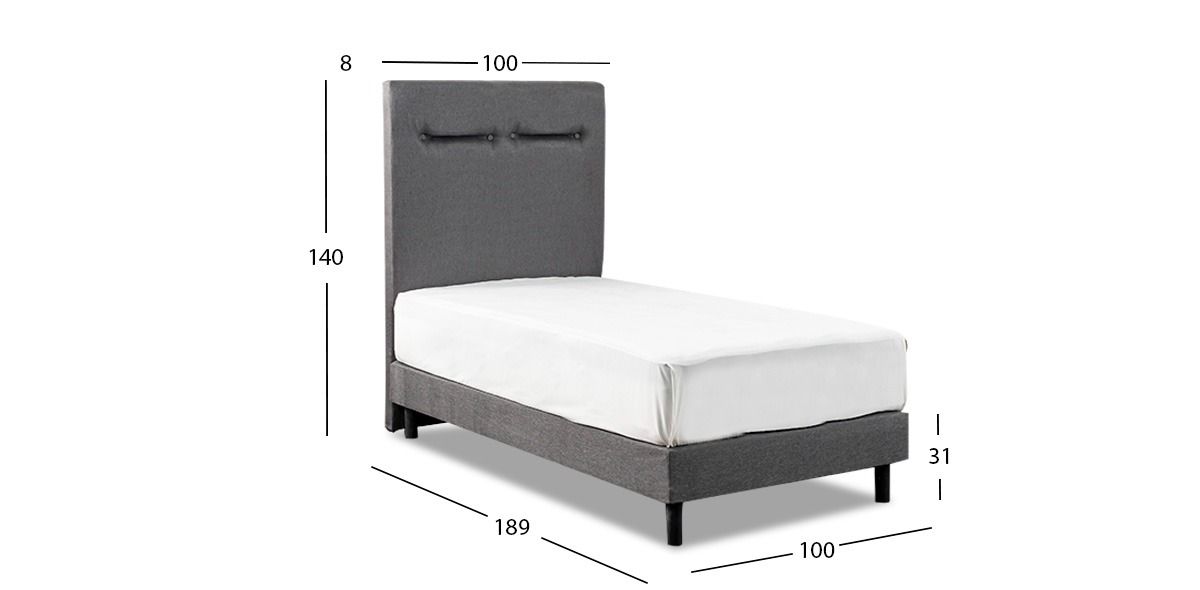 Cama Individual Dreams Life Gris 
