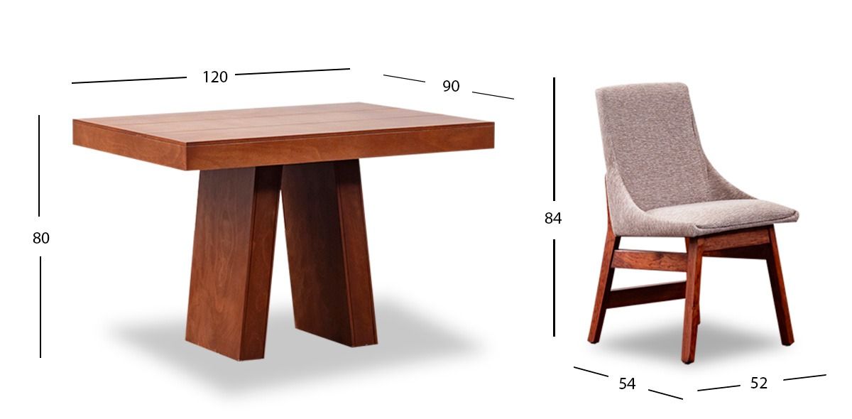 Comedor Odette Con Sillas Beige 5 Piezas