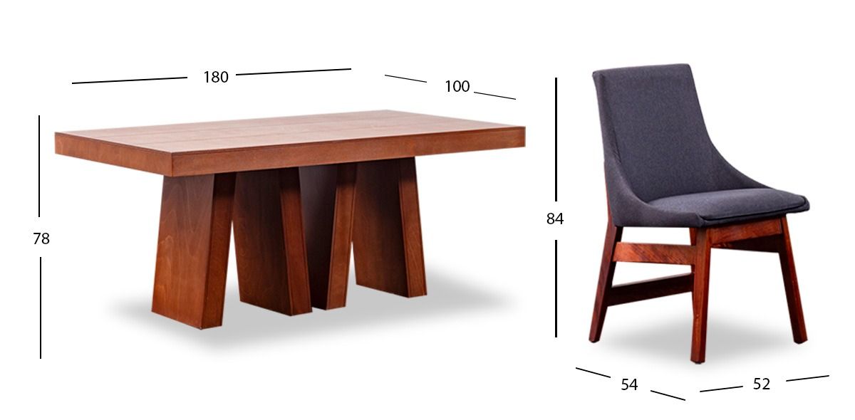 Comedor Odette Gris 7 Piezas