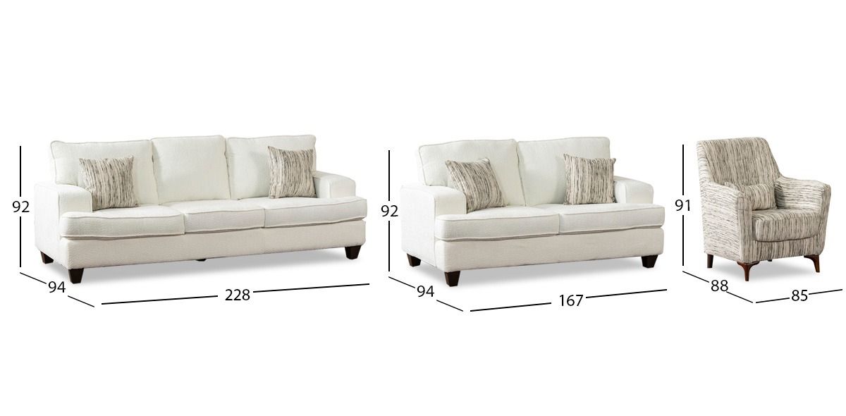 Sala Atlántica New Blanco Con Sillón Ocasional Lagoon 3 Piezas