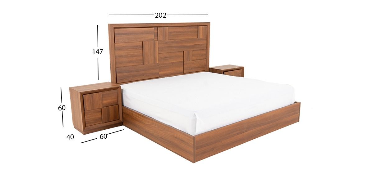 Recámara King Size Atenas Café Parota 3 Piezas