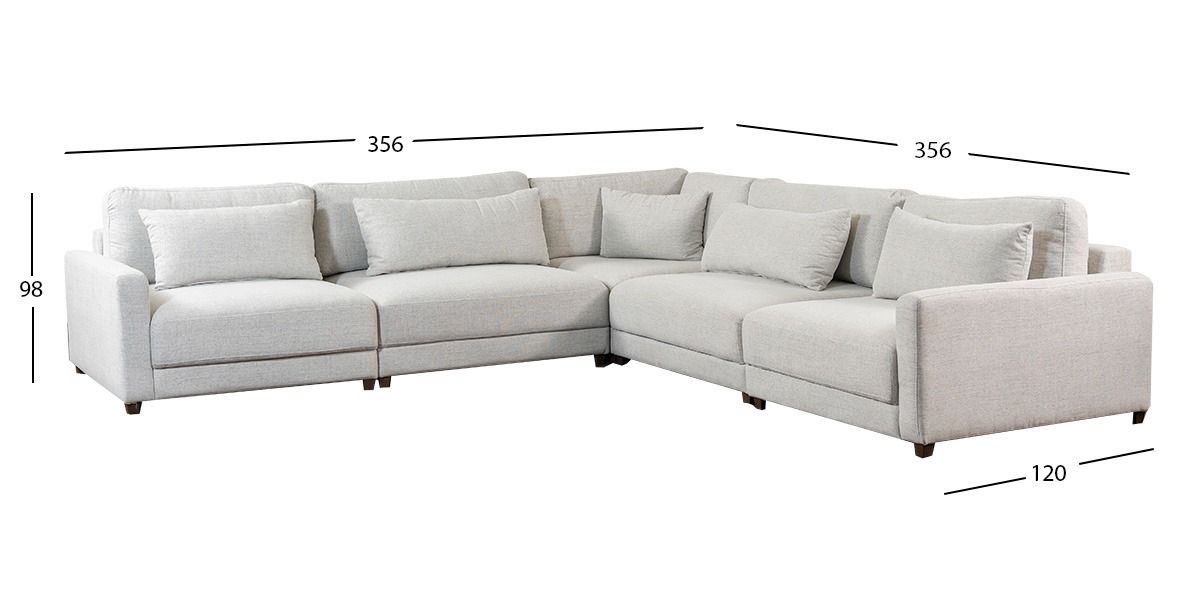 Sala Eland CL Gris 5 Piezas